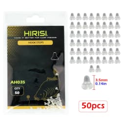 Hirisi 50pcs Fishing Hook Stoppers Set, Soft Rubber Terminal Rigs for Carp Fishing Tackle 4 Colors Terminal Tackle Accessories