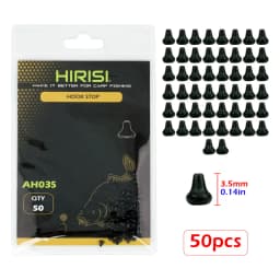 Hirisi 50pcs Fishing Hook Stoppers Set, Soft Rubber Terminal Rigs for Carp Fishing Tackle 4 Colors Terminal Tackle Accessories