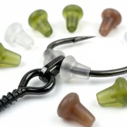Hirisi 50pcs Fishing Hook Stoppers Set, Soft Rubber Terminal Rigs for Carp Fishing Tackle 4 Colors Terminal Tackle Accessories