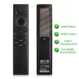BN59-01385A Solar Voice Remote for Samsung TV Remotes Replacement with Bluetooth Rechargeable Solar Cell Fit for Samsung Remote