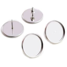 6/8/10/12mm-20mm Stainless Steel Earring Studs,Earrings Blank/Base,Fit 6-20mm Glass Cabochons,Buttons;Earring Bezels