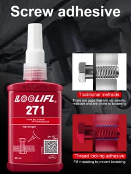 50ML 271 243 Screw Lock Threadlocker Red Screw Glue Thread Locking Agent Anaerobic Glue Anti-loose Universal Thread Sealants