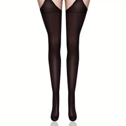 Thigh Side Open Sexy Stocking Soft Top Thigh High Stockings Suspender Garter Belt Lingerie Women's Tights Pantyhose