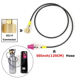New SODA Terra DUO Art To External Co2 Tank Fill Adapter Hose Kit Fit Sodastream With W21.8-14 Or CGA320 G3/4 Connector