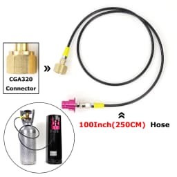 New SODA Terra DUO Art To External Co2 Tank Fill Adapter Hose Kit Fit Sodastream With W21.8-14 Or CGA320 G3/4 Connector