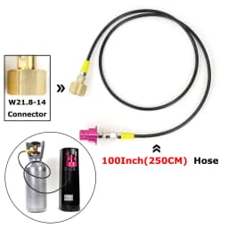 New SODA Terra DUO Art To External Co2 Tank Fill Adapter Hose Kit Fit Sodastream With W21.8-14 Or CGA320 G3/4 Connector