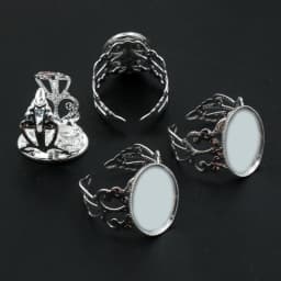Fit 13x18mm 5pcs Bronze and Antique Silver Plated Colors Oval Adjustable Ring Settings Blank/Base