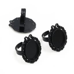 Fit 13x18mm 5pcs Bronze and Antique Silver Plated Colors Oval Adjustable Ring Settings Blank/Base