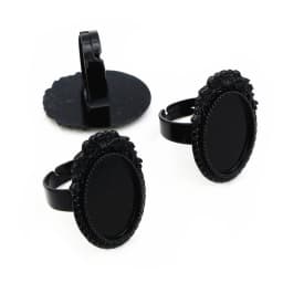 Fit 13x18mm 5pcs Bronze and Antique Silver Plated Colors Oval Adjustable Ring Settings Blank/Base
