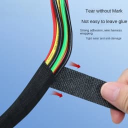 High Temperature Wire Harness Cloth Tape Automotive Cable Loom Heatproof Fabric Adhesive Tape for Engine Electrical Insulation