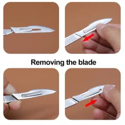 Industrial Carbon Steel Scalpel Blades Handle Scalpel for Biology Anatomy Practicing DIY Cutting Tool PCB Repair Sculpting