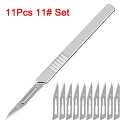 Industrial Carbon Steel Scalpel Blades Handle Scalpel for Biology Anatomy Practicing DIY Cutting Tool PCB Repair Sculpting
