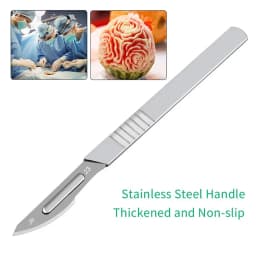 Industrial Carbon Steel Scalpel Blades Handle Scalpel for Biology Anatomy Practicing DIY Cutting Tool PCB Repair Sculpting