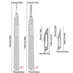 Industrial Carbon Steel Scalpel Blades Handle Scalpel for Biology Anatomy Practicing DIY Cutting Tool PCB Repair Sculpting