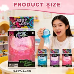 Nee Doh Jellyfish Squish Stress Toy, Soft Jelly Squeeze Fidget Toy, Trending Sensory Relief NeeDoh Toy for Kids & Adults
