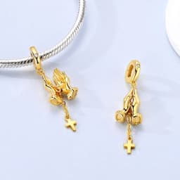 Hot 925 Sterling Silver Gold Charm Bead Pendant Airplane Elephant Heart Box Charm Fit Original Bracelet Woman DIY Jewelry Gift