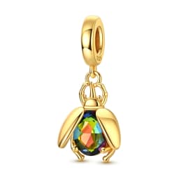 Hot 925 Sterling Silver Gold Charm Bead Pendant Airplane Elephant Heart Box Charm Fit Original Bracelet Woman DIY Jewelry Gift