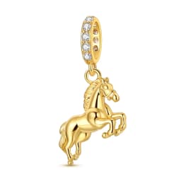 Hot 925 Sterling Silver Gold Charm Bead Pendant Airplane Elephant Heart Box Charm Fit Original Bracelet Woman DIY Jewelry Gift