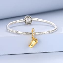 Hot 925 Sterling Silver Gold Charm Bead Pendant Airplane Elephant Heart Box Charm Fit Original Bracelet Woman DIY Jewelry Gift