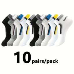 30Pairs Men Socks Mesh Breathable Short Casual Socks Color-block Sports Sock Sports Socks Absorb Sweat Ankle
