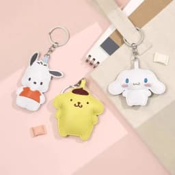 New Japanese Cute Sanrio Cartoon Leather Pinch Keyring Jade Guigou Melody Hello Kitty Melody High Beauty Pendant