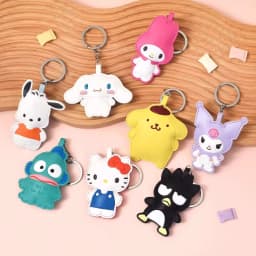 New Japanese Cute Sanrio Cartoon Leather Pinch Keyring Jade Guigou Melody Hello Kitty Melody High Beauty Pendant