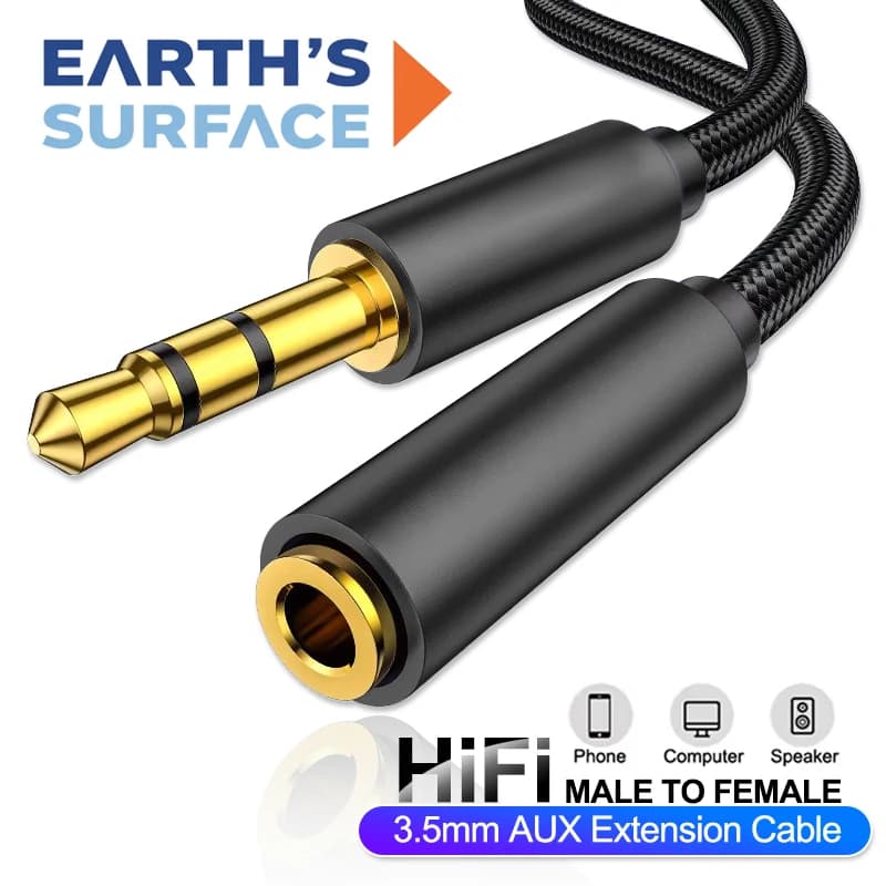 Headphone Extension Cable Male to Female Jack 3.5mm Aux Audio Extender Cable for Speaker Car MP3 MP4 Player for Earphone Adapter