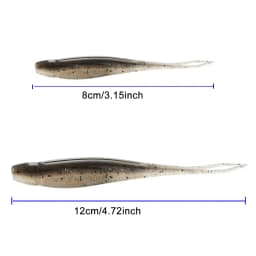SUNMILE Shad Soft Jerkbait 80mm120mmTPE Floating Fluke Softbait ,Soft Lure For Feshwater Or Saltwater Bass Artificial