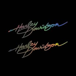 Harley Davidson Signature Motorcycle Personalized Creative Helmet Stickers Fuel Tank Retro Decoration English Stickers Accessory