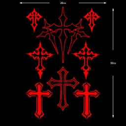 8 PCS/1Set Multiple Crosses Cross Motorcycle Stickers Moto Motor Scooter Body Helmet Fairing Fuel Tank Vinyl Accessories Decals