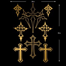 8 PCS/1Set Multiple Crosses Cross Motorcycle Stickers Moto Motor Scooter Body Helmet Fairing Fuel Tank Vinyl Accessories Decals