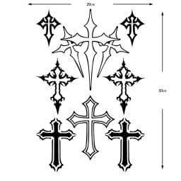 8 PCS/1Set Multiple Crosses Cross Motorcycle Stickers Moto Motor Scooter Body Helmet Fairing Fuel Tank Vinyl Accessories Decals