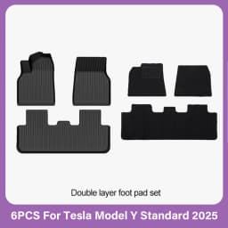 TPE Car Floor Mats for New Tesla Model Y Standard 2025+ Waterproof Cargo Liner Non-Slip Trunk Mats Foot Pads Luggage Mat ModelY