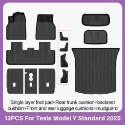 TPE Car Floor Mats for New Tesla Model Y Standard 2025+ Waterproof Cargo Liner Non-Slip Trunk Mats Foot Pads Luggage Mat ModelY