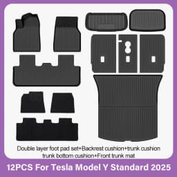 TPE Car Floor Mats for New Tesla Model Y Standard 2025+ Waterproof Cargo Liner Non-Slip Trunk Mats Foot Pads Luggage Mat ModelY