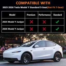 TPE Car Floor Mats for New Tesla Model Y Standard 2025+ Waterproof Cargo Liner Non-Slip Trunk Mats Foot Pads Luggage Mat ModelY