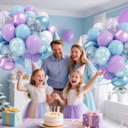 40pcs 12inch Snowflake Purple Blue Latex Balloons Set for Frozen Theme Birthday Snow Queen Wonderland Party Decoration Supplies