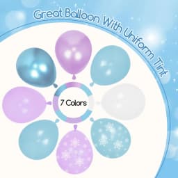 40pcs 12inch Snowflake Purple Blue Latex Balloons Set for Frozen Theme Birthday Snow Queen Wonderland Party Decoration Supplies