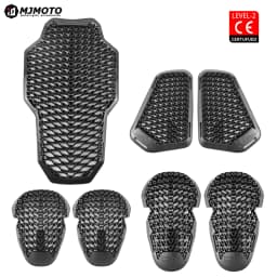 Motorcycle Protector Armor Anti-Shock Back Pad CE Level 2 Riding Shoulder Elbow Knee Pads Built-in Guard Gear for Riding Safety