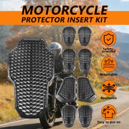 Motorcycle Protector Armor Anti-Shock Back Pad CE Level 2 Riding Shoulder Elbow Knee Pads Built-in Guard Gear for Riding Safety