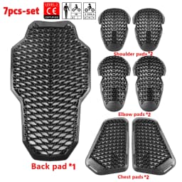 Motorcycle Protector Armor Anti-Shock Back Pad CE Level 2 Riding Shoulder Elbow Knee Pads Built-in Guard Gear for Riding Safety