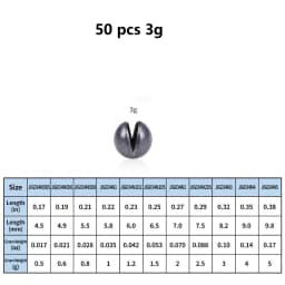 50pcs 0.5g-5g Round Split Shot Fishing Weights Lead Sinker Fishing Weight Removable Round Fishing Sinkers for Deep Water Fishing