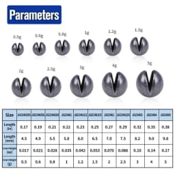 50pcs 0.5g-5g Round Split Shot Fishing Weights Lead Sinker Fishing Weight Removable Round Fishing Sinkers for Deep Water Fishing