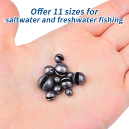 50pcs 0.5g-5g Round Split Shot Fishing Weights Lead Sinker Fishing Weight Removable Round Fishing Sinkers for Deep Water Fishing
