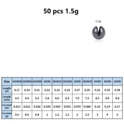 50pcs 0.5g-5g Round Split Shot Fishing Weights Lead Sinker Fishing Weight Removable Round Fishing Sinkers for Deep Water Fishing