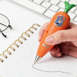 @# NEW Disney Zootopia 2 Carrot Recorder Pen | Judy & Nick Style for Kids | 60s Mini Recorder | 2-in-1 Gel Pen Stationery-----