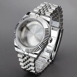 36mm/39mm Watch Case Glide Lock Bracelet Sapphire Crystal Glass For DJ SK NH35 NH36 NH34NH70 Miyota8215 Movement Air King Oyster