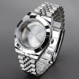 36mm/39mm Watch Case Glide Lock Bracelet Sapphire Crystal Glass For DJ SK NH35 NH36 NH34NH70 Miyota8215 Movement Air King Oyster