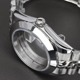 36mm/39mm Watch Case Glide Lock Bracelet Sapphire Crystal Glass For DJ SK NH35 NH36 NH34NH70 Miyota8215 Movement Air King Oyster