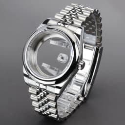 36mm/39mm Watch Case Glide Lock Bracelet Sapphire Crystal Glass For DJ SK NH35 NH36 NH34NH70 Miyota8215 Movement Air King Oyster